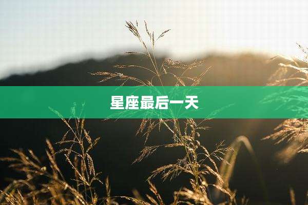 星座最后一天