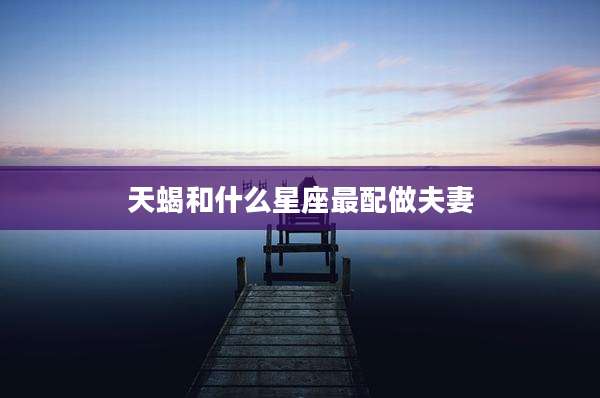 天蝎和什么星座最配做夫妻