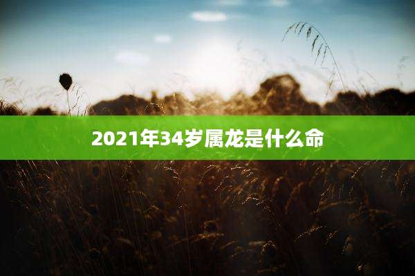 2021年34岁属龙是什么命