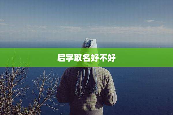 启字取名好不好