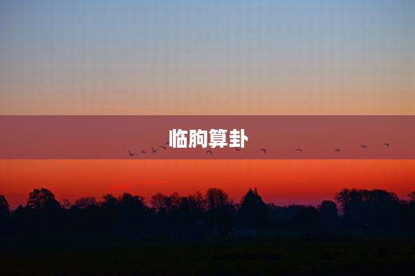 临朐算卦