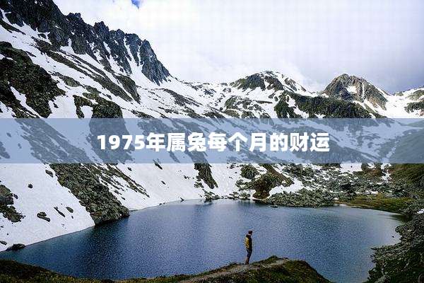 1975年属兔每个月的财运