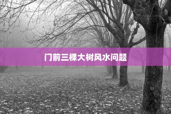 门前三棵大树风水问题