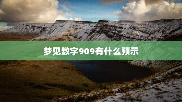 梦见数字909有什么预示
