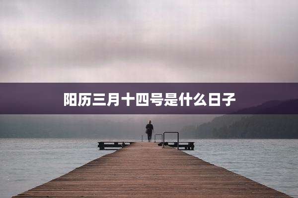 阳历三月十四号是什么日子