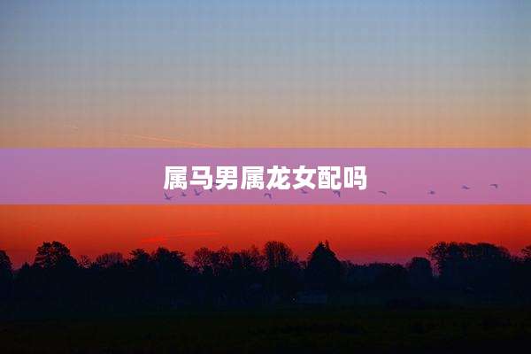 属马男属龙女配吗