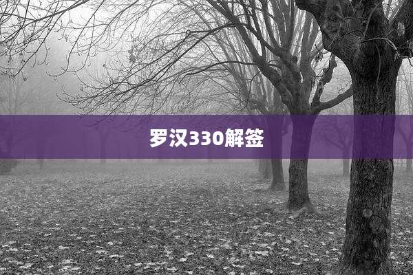 罗汉330解签