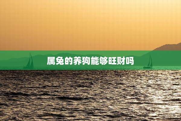 属兔的养狗能够旺财吗