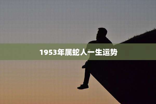 1953年属蛇人一生运势