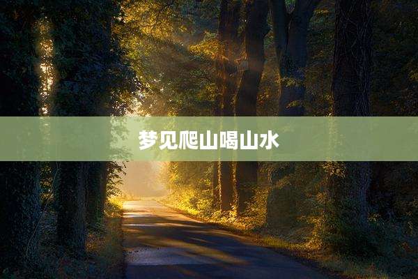 梦见爬山喝山水