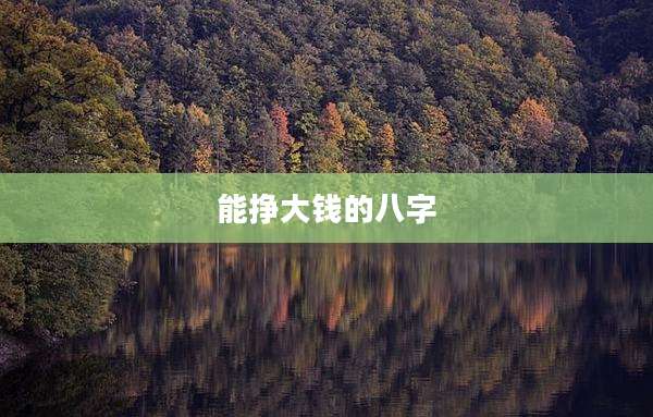 能挣大钱的八字