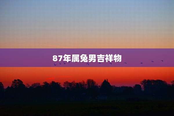 87年属兔男吉祥物
