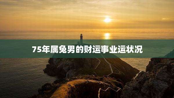 75年属兔男的财运事业运状况