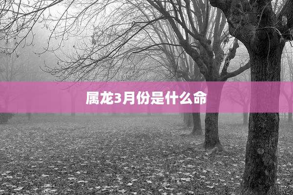 属龙3月份是什么命