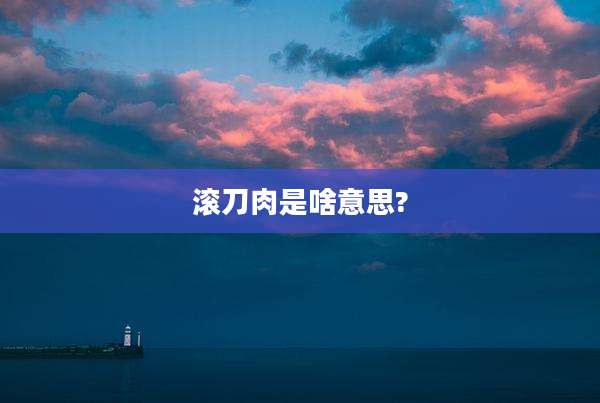 滚刀肉是啥意思?