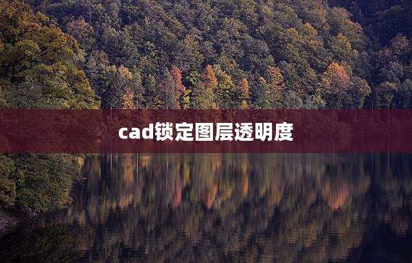 cad锁定图层透明度