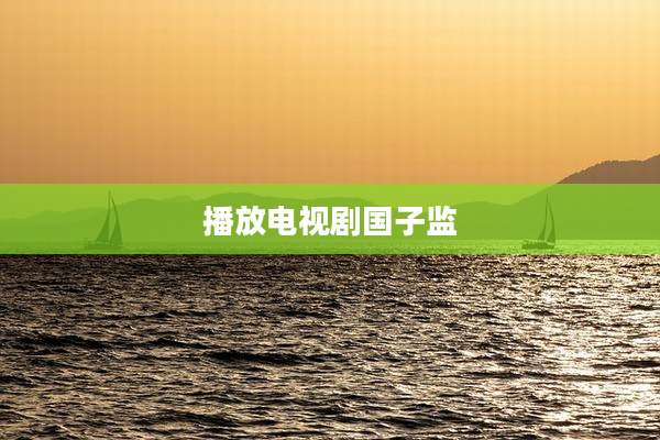 播放电视剧国子监