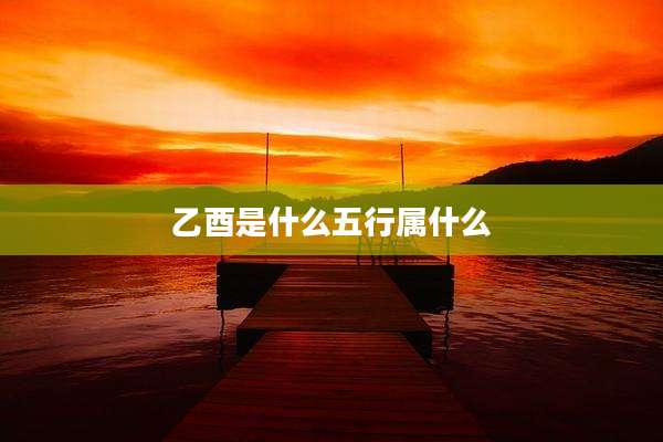 乙酉是什么五行属什么