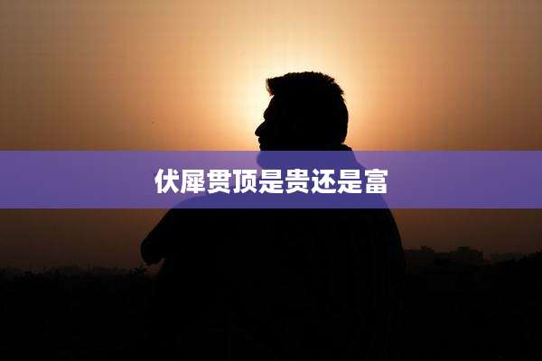 伏犀贯顶是贵还是富