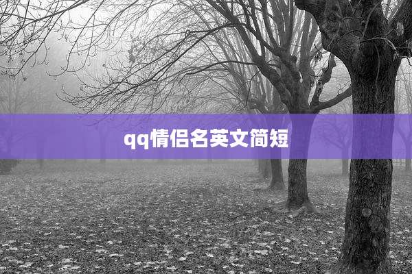 qq情侣名英文简短