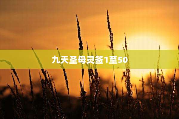 九天圣母灵签1至50