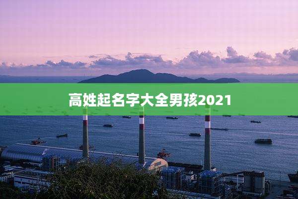 高姓起名字大全男孩2021