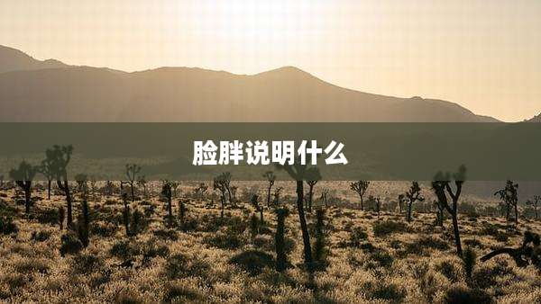 脸胖说明什么