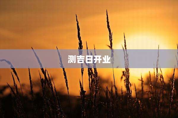 测吉日开业