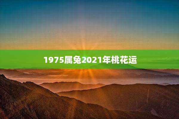 1975属兔2021年桃花运