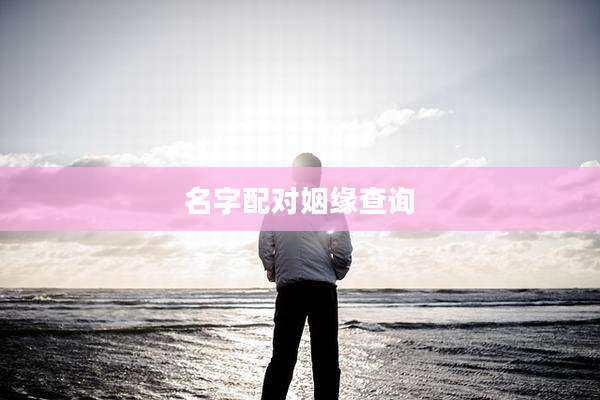 名字配对姻缘查询