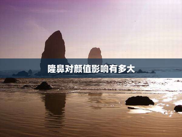 隆鼻对颜值影响有多大