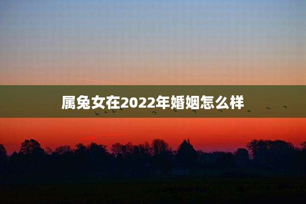 属兔女在2022年婚姻怎么样