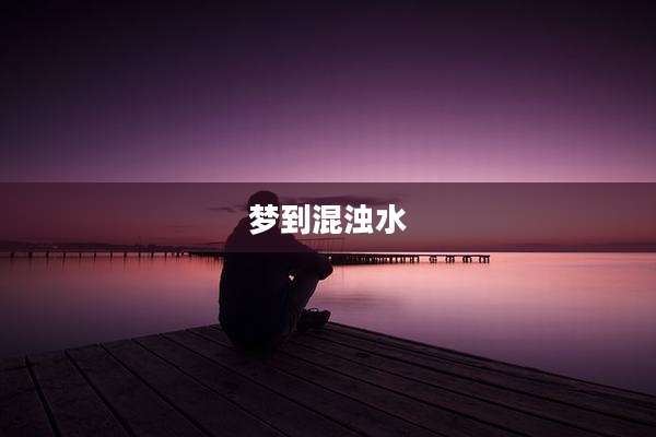 梦到混浊水