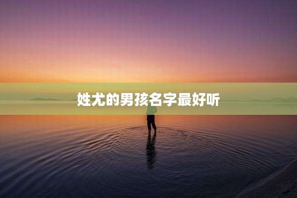 姓尤的男孩名字最好听