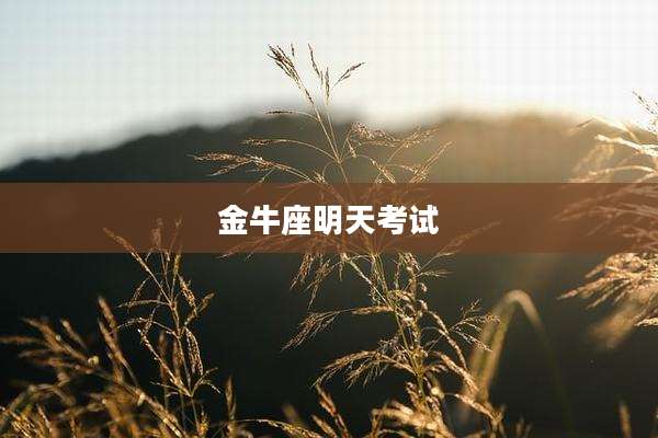 金牛座明天考试