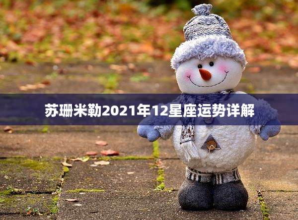苏珊米勒2021年12星座运势详解