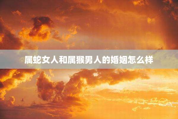 属蛇女人和属猴男人的婚姻怎么样