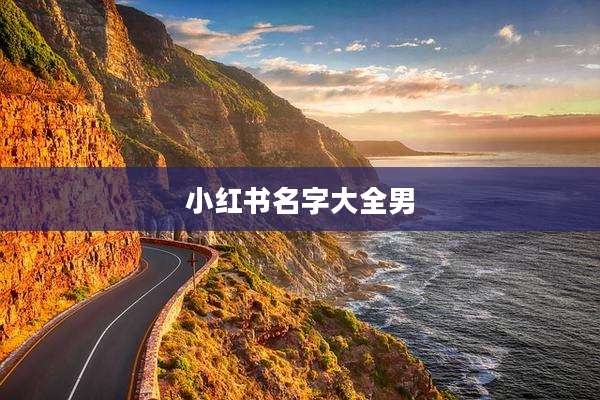 小红书名字大全男