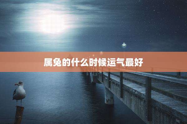 属兔的什么时候运气最好