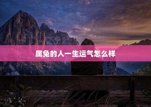 属兔的人一生运气怎么样