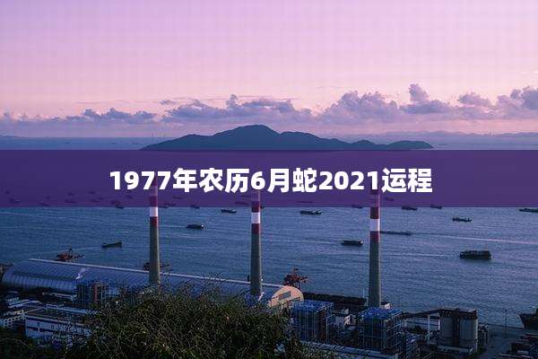 1977年农历6月蛇2021运程