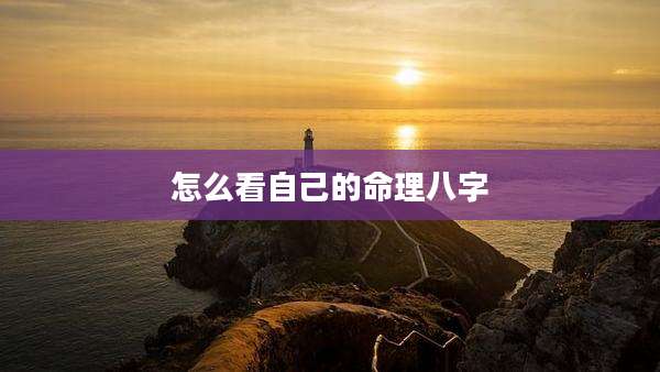 怎么看自己的命理八字
