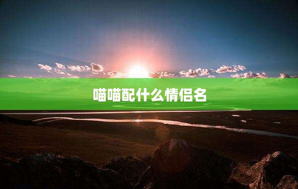 喵喵配什么情侣名