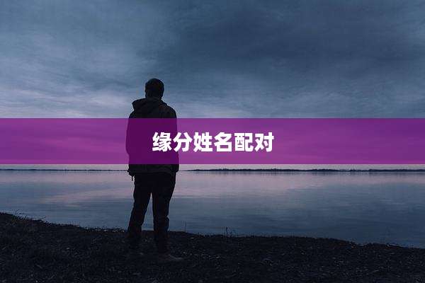 缘分姓名配对