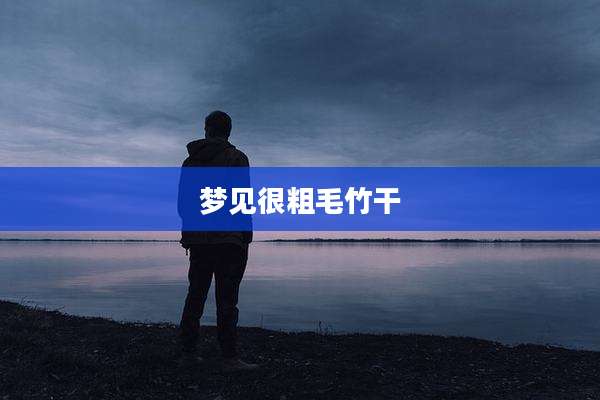 梦见很粗毛竹干
