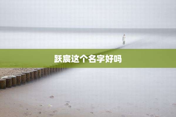 跃宸这个名字好吗