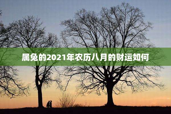 属兔的2021年农历八月的财运如何