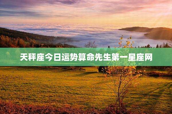天秤座今日运势算命先生第一星座网