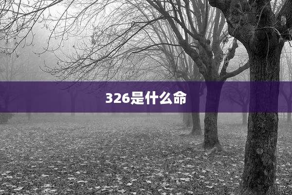 326是什么命