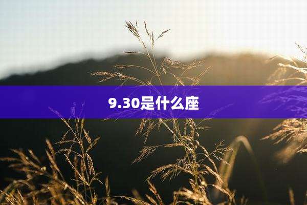 9.30是什么座